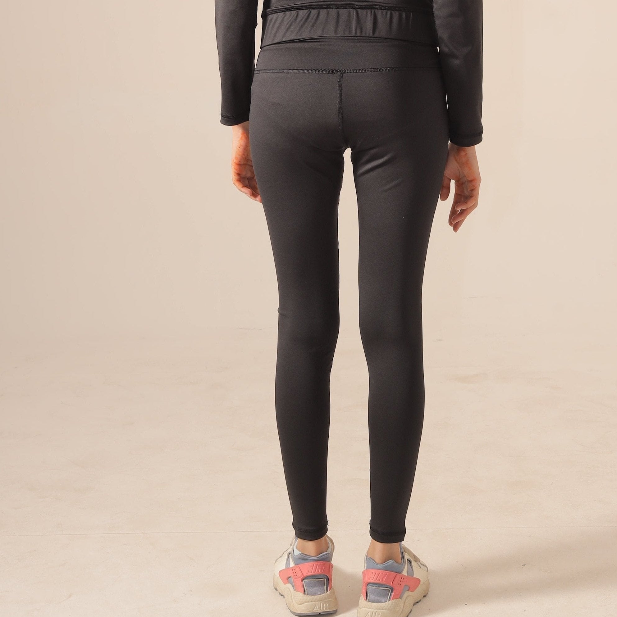 Black Seamless Crop 1/2 Zip & Leggings Combo