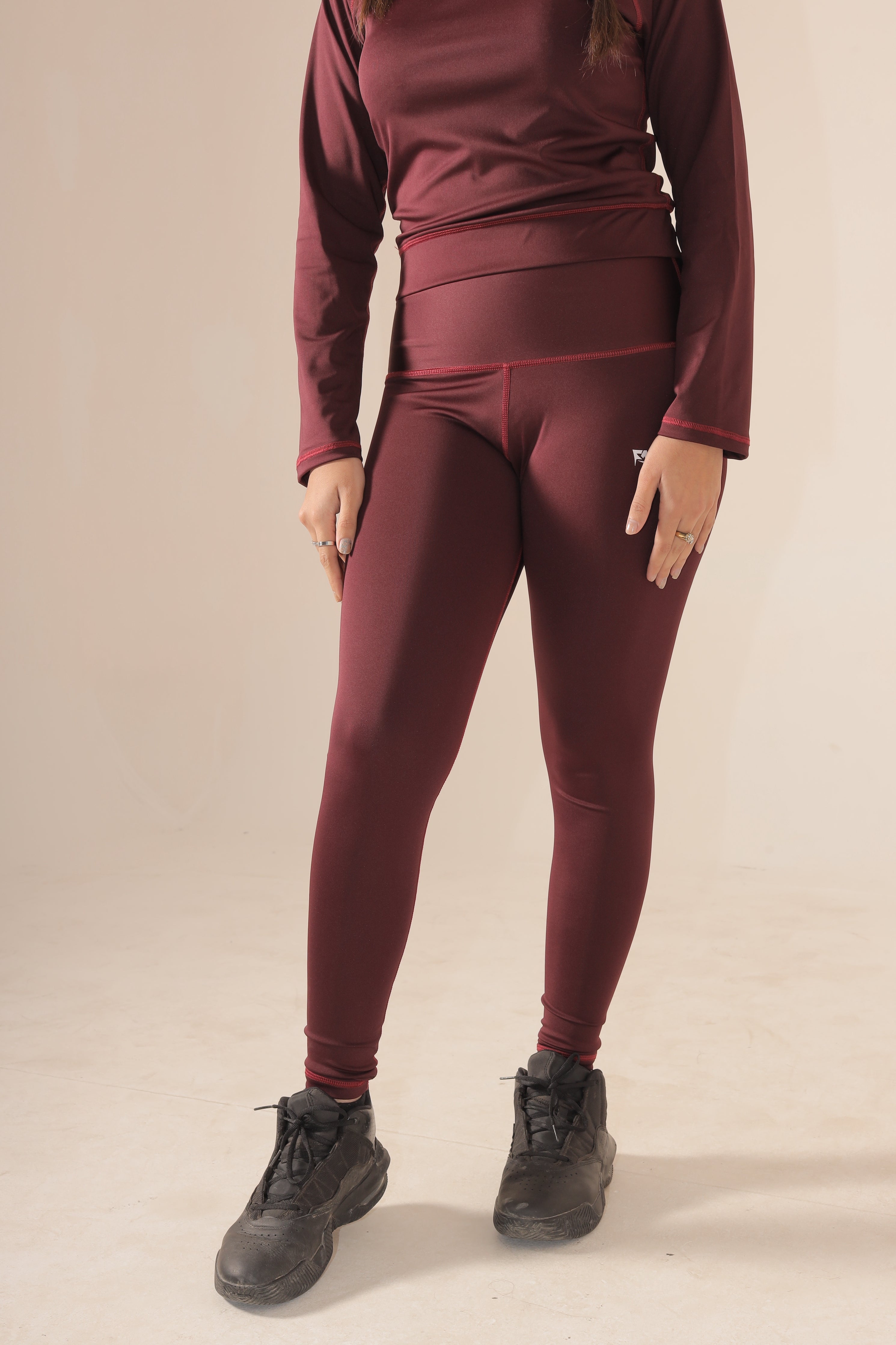 Maroon Seamless Leggings