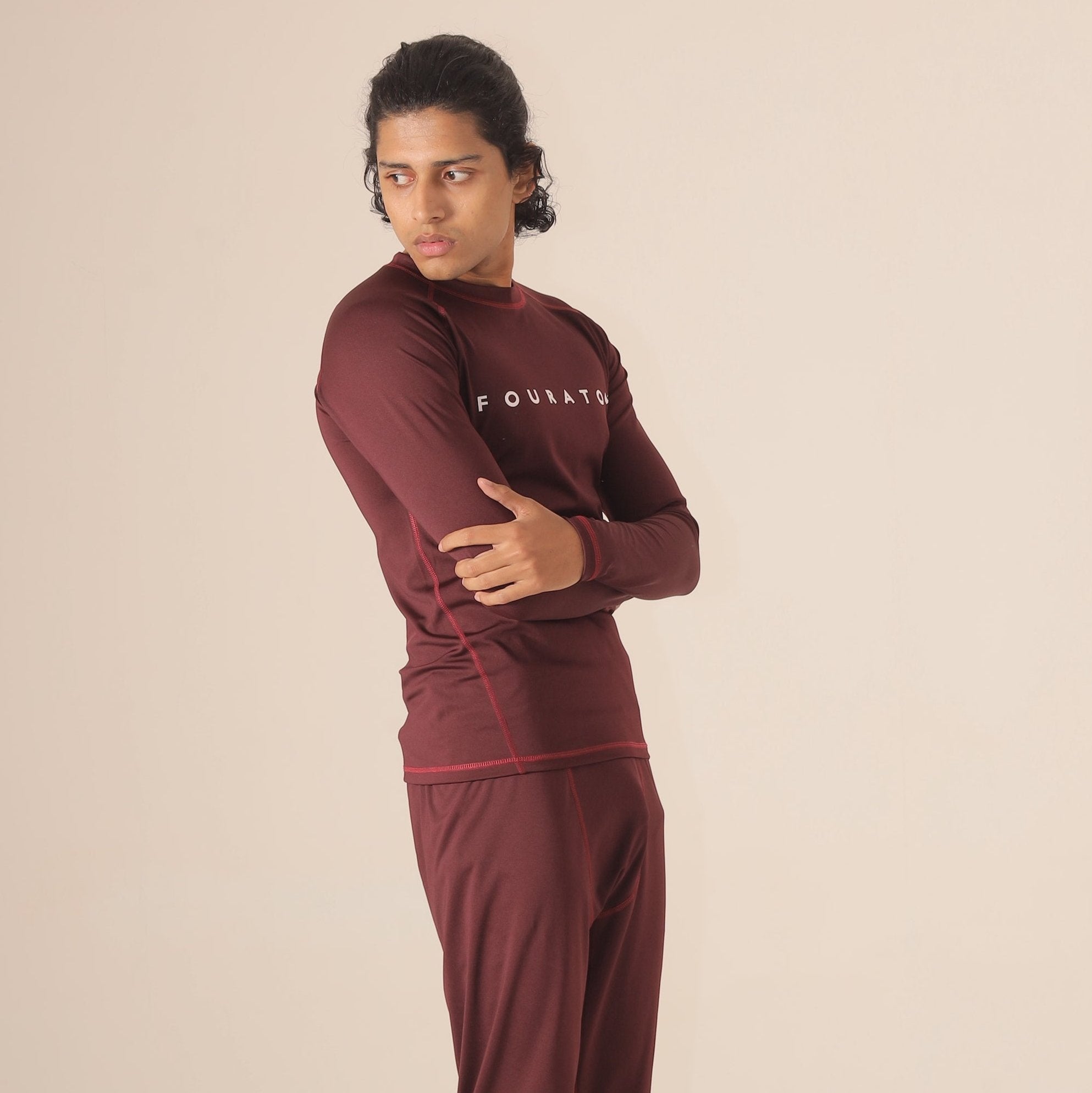 Maroon Compression Shirt and Trouser