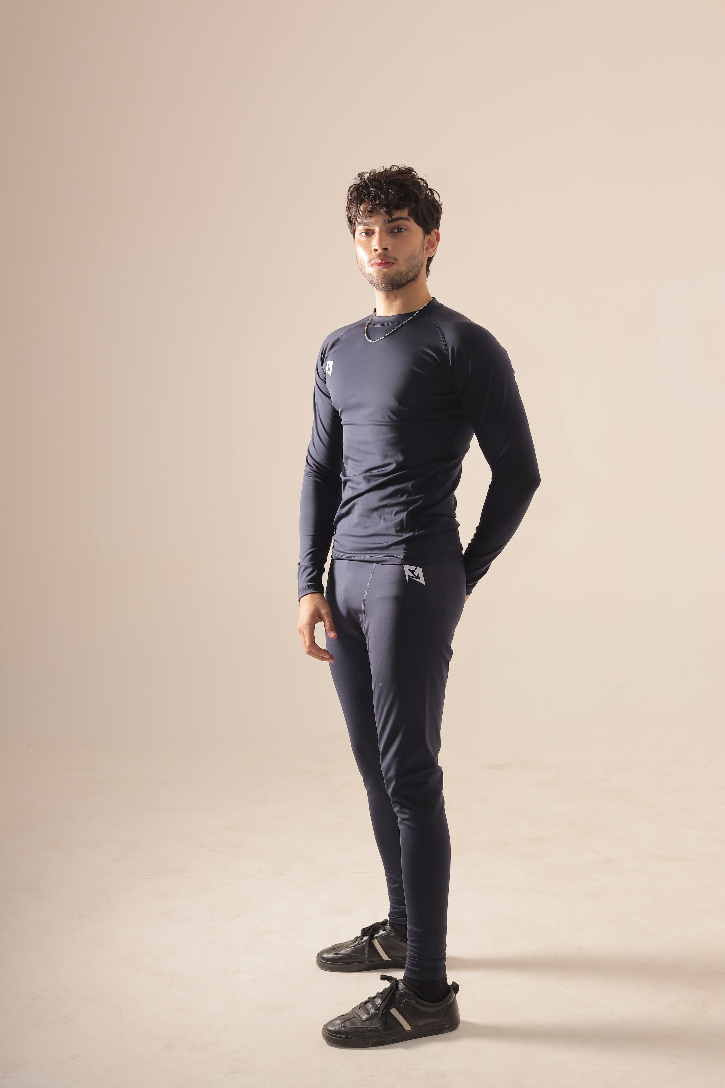 Navy Blue Compression Shirt and Trouser