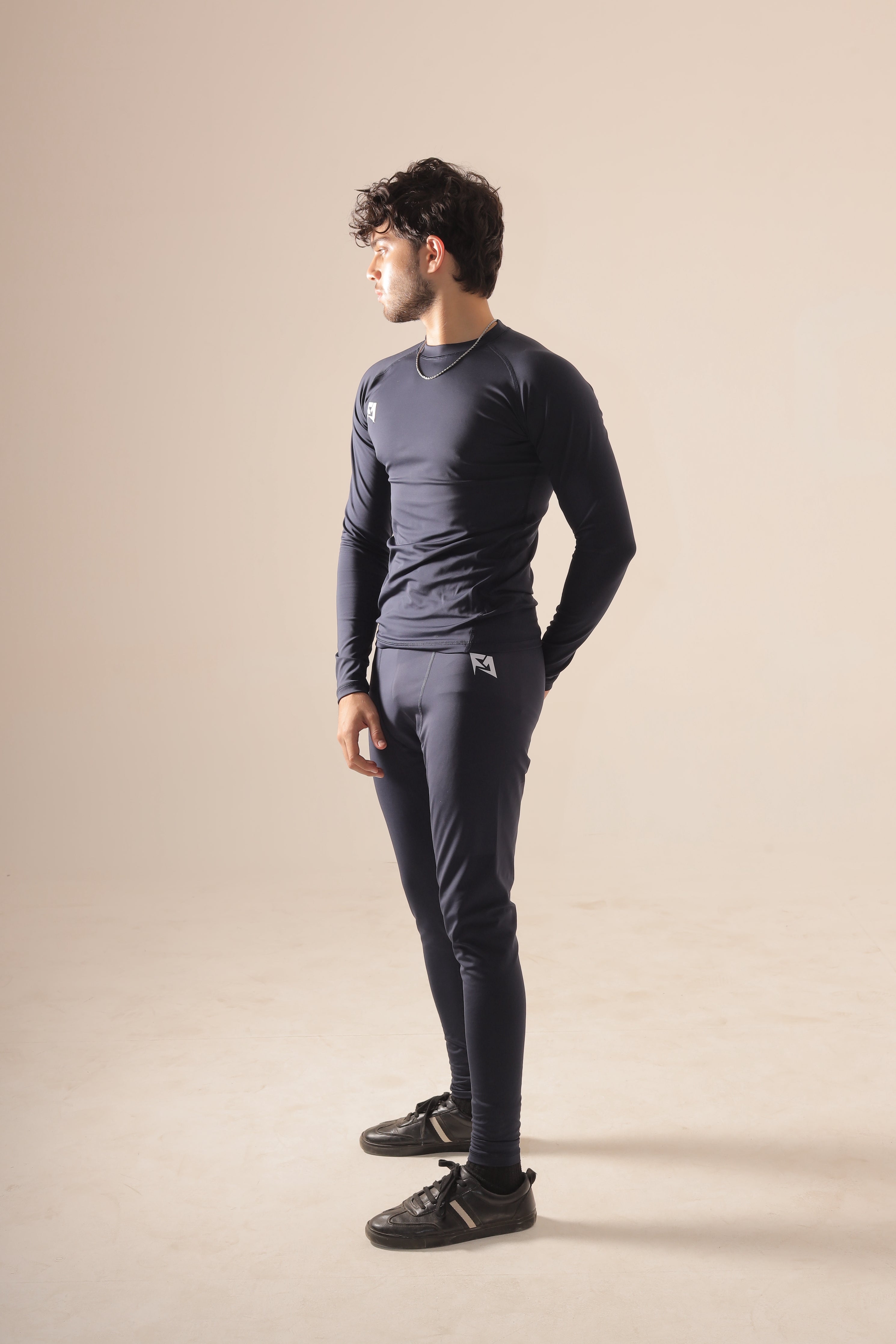 Navy Blue Compression Shirt and Trouser